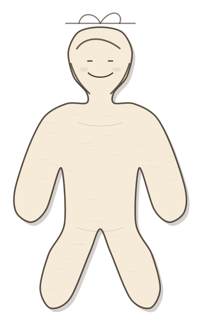 Friendly paper body character